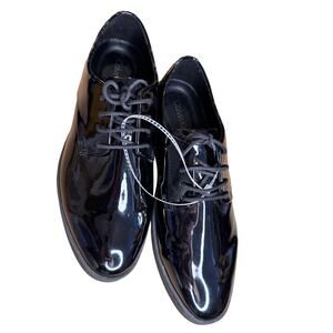 New Calvin Klein Men\'s Fasa Casual Lace-Up Loafers Dress Shoes Shiny Black 8.5 Amazon.com | Calvin Klein Men main image 3